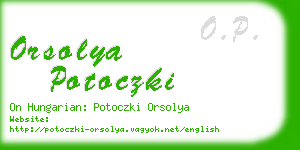 orsolya potoczki business card